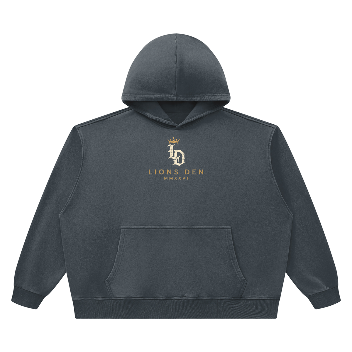 Crowned Gothic LD Heavyweight Vintage-Wash Hoodie