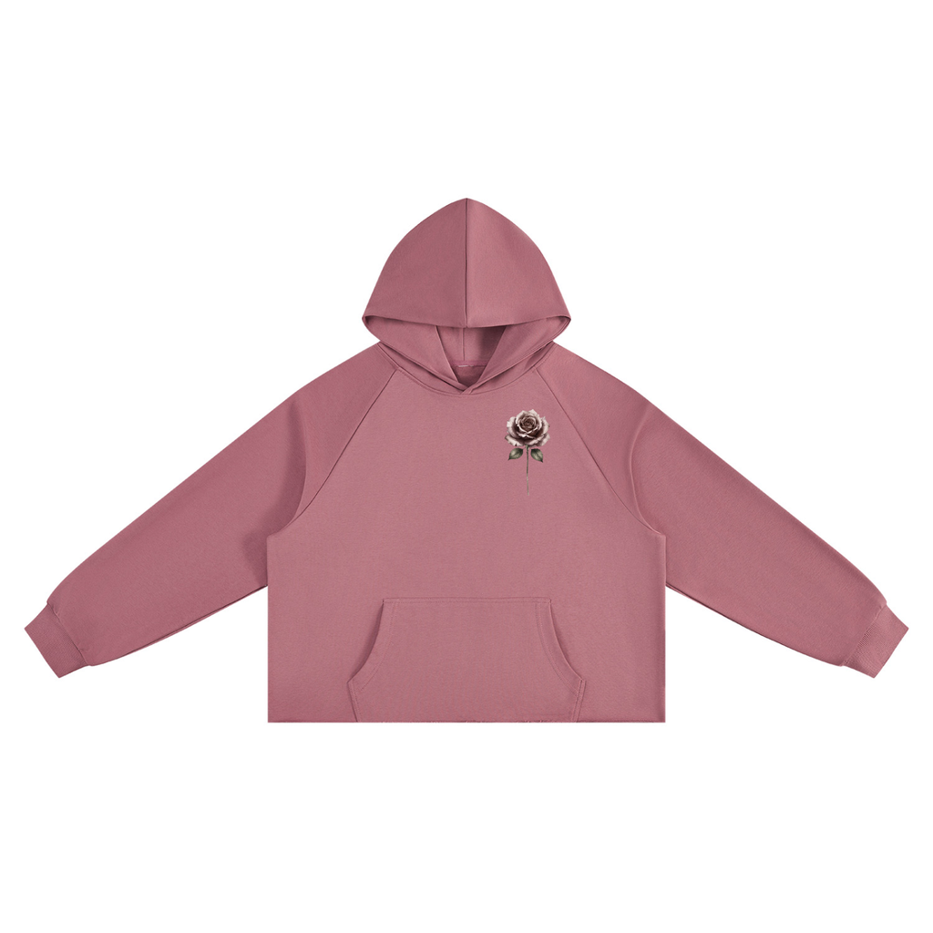 The Pride Rose Vintage-Wash Raw-Edge Hoodie