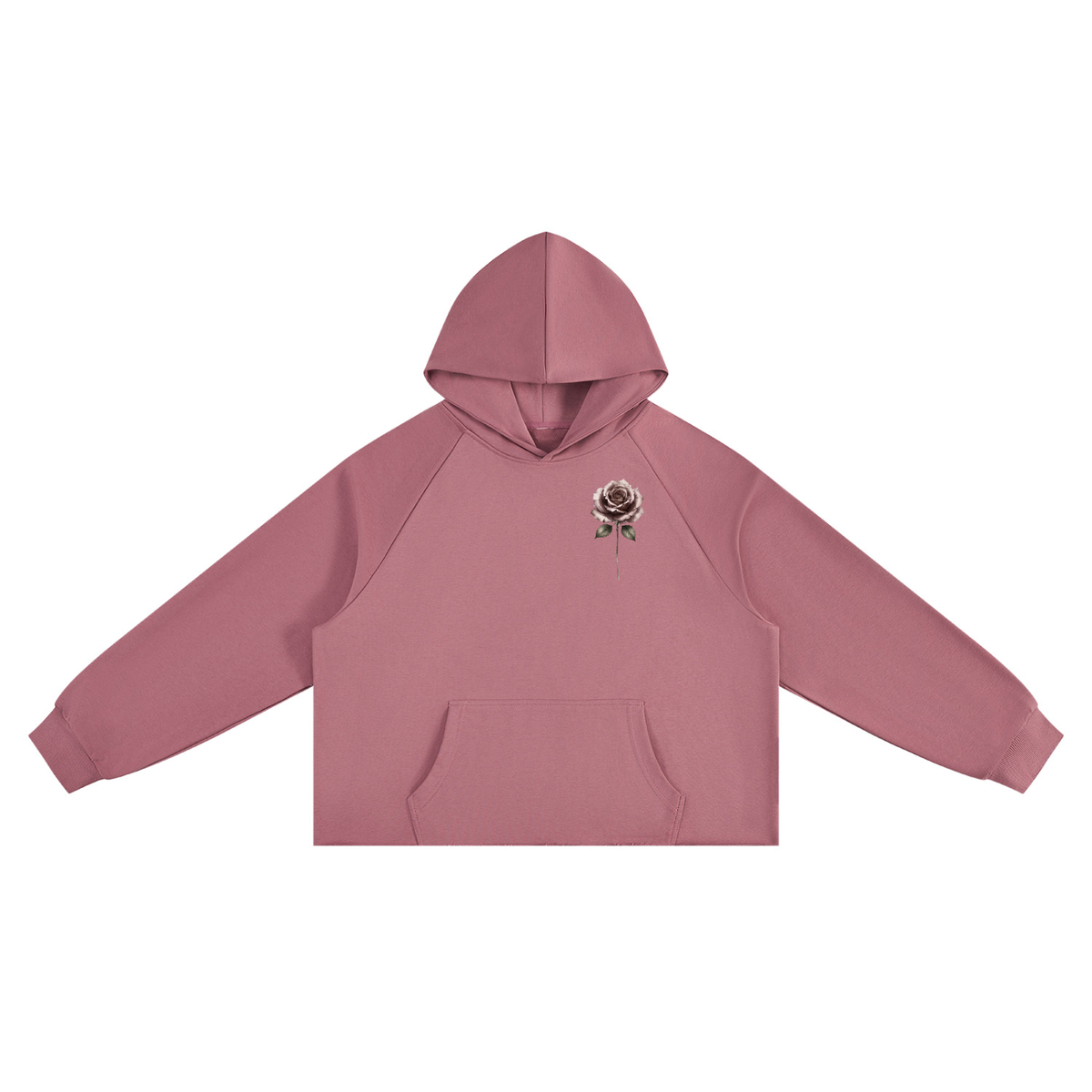 The Pride Rose Vintage-Wash Raw-Edge Hoodie