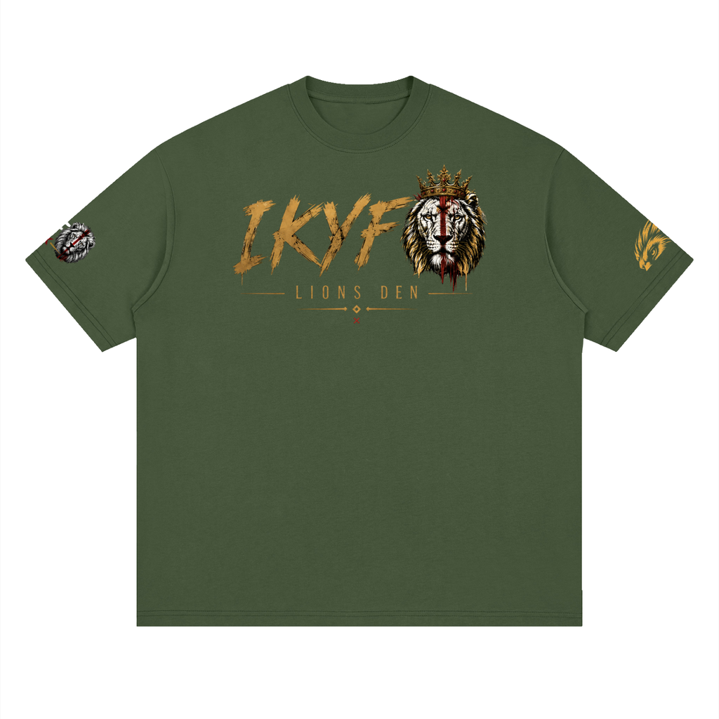 IKYF Lion Streetwear Drop-Shoulder Tee