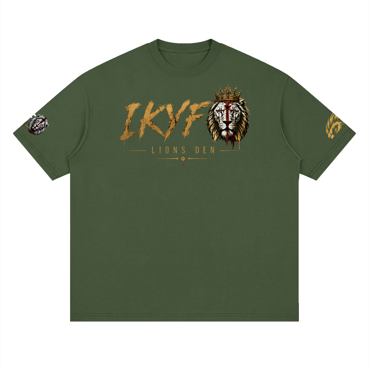 IKYF Lion Streetwear Drop-Shoulder Tee