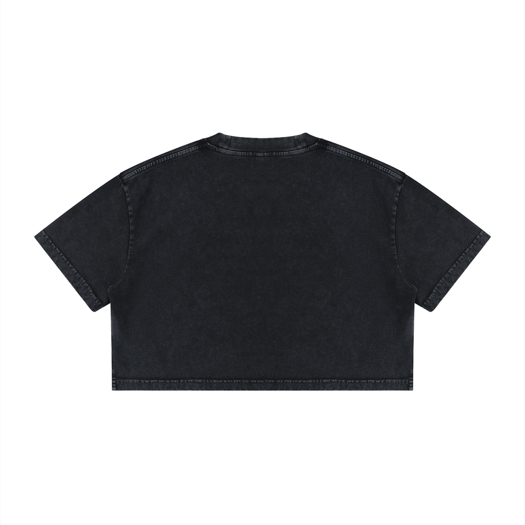 She Leads The Pride Mineral-Wash Crop Tee