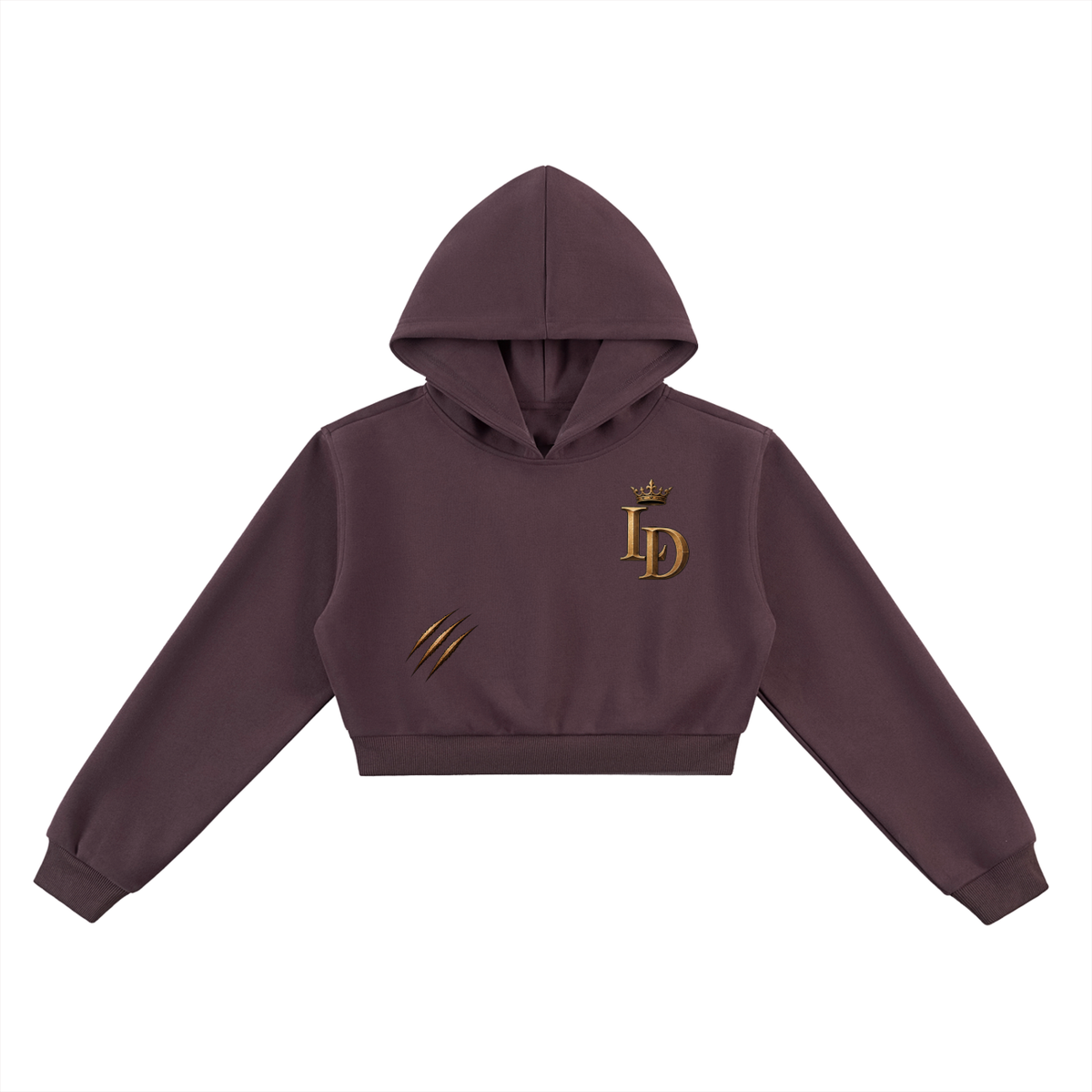 Rose + Claw Essential Cropped Hoodie
