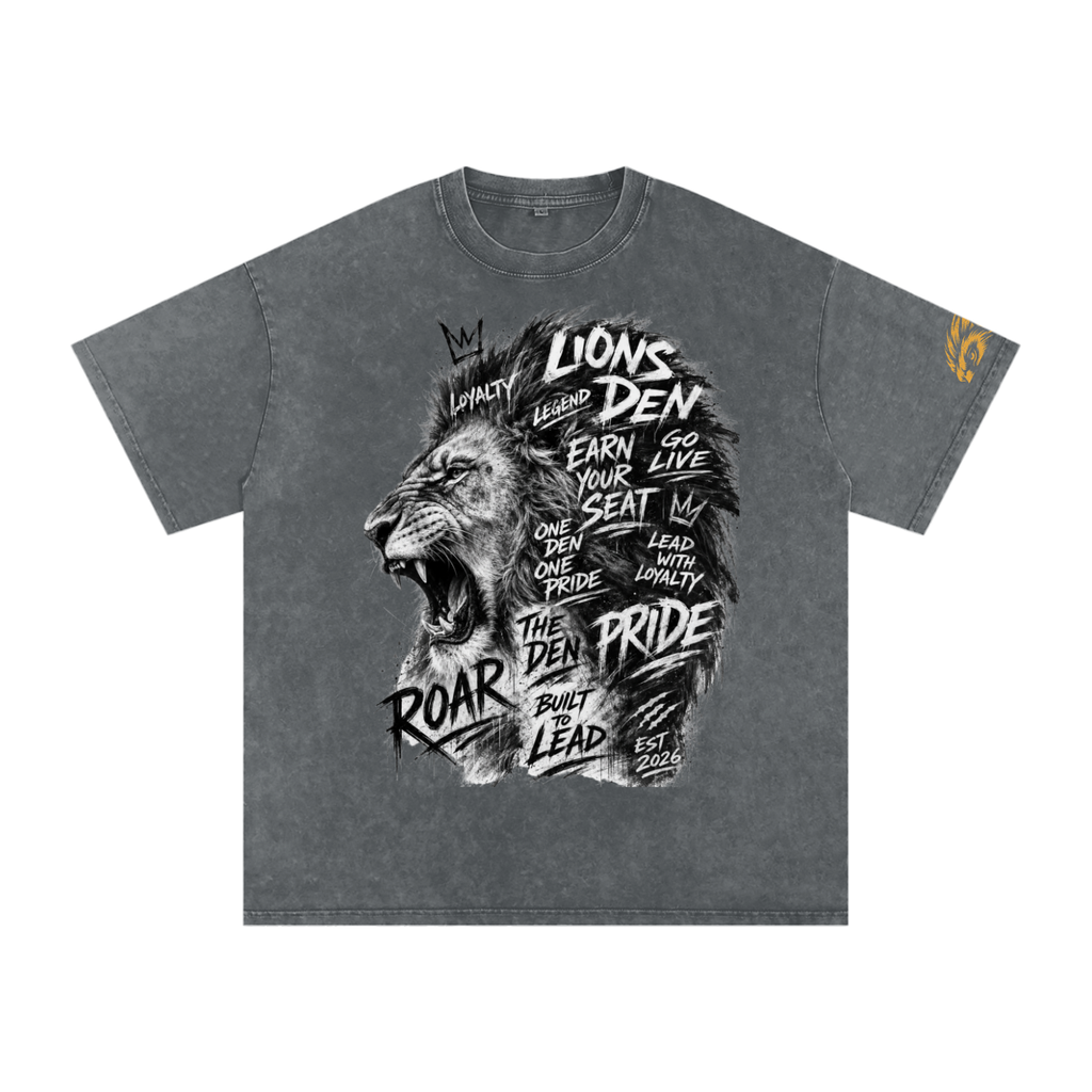 Pride Manifesto Lion Snow-Wash Oversized Tee