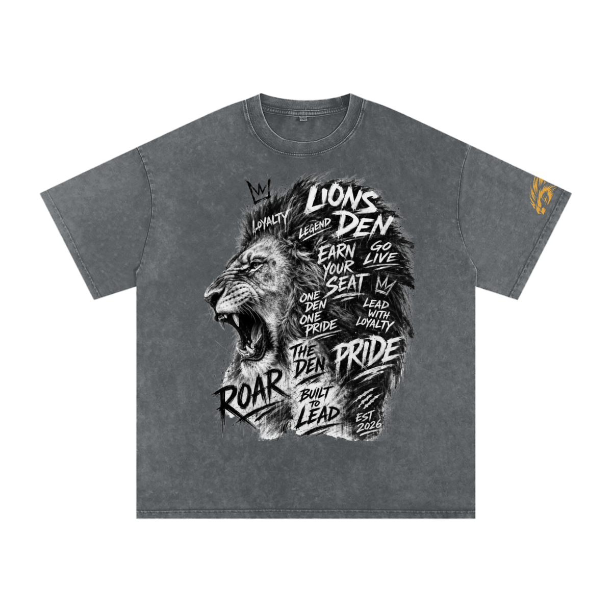 Pride Manifesto Lion Snow-Wash Oversized Tee