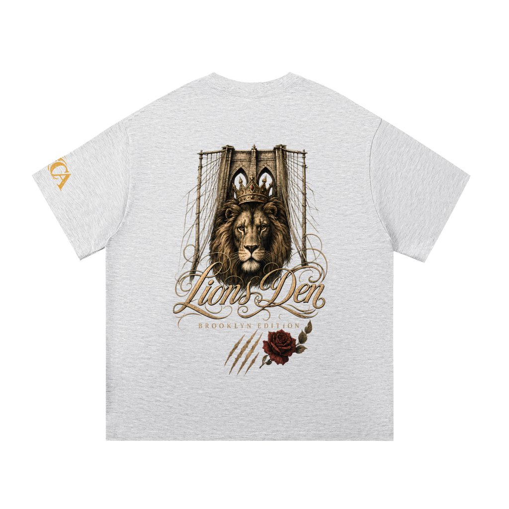 Caged Lion and Rose Essential Cotton Tee