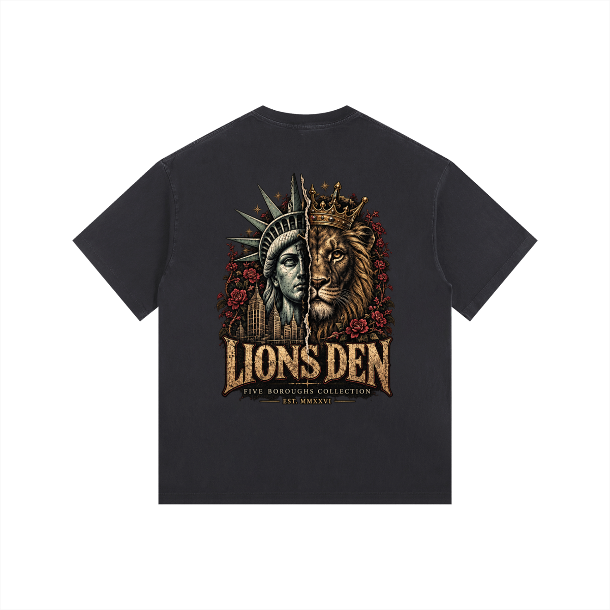 Liberty & Lion Five Boroughs Vintage-Washed Tee