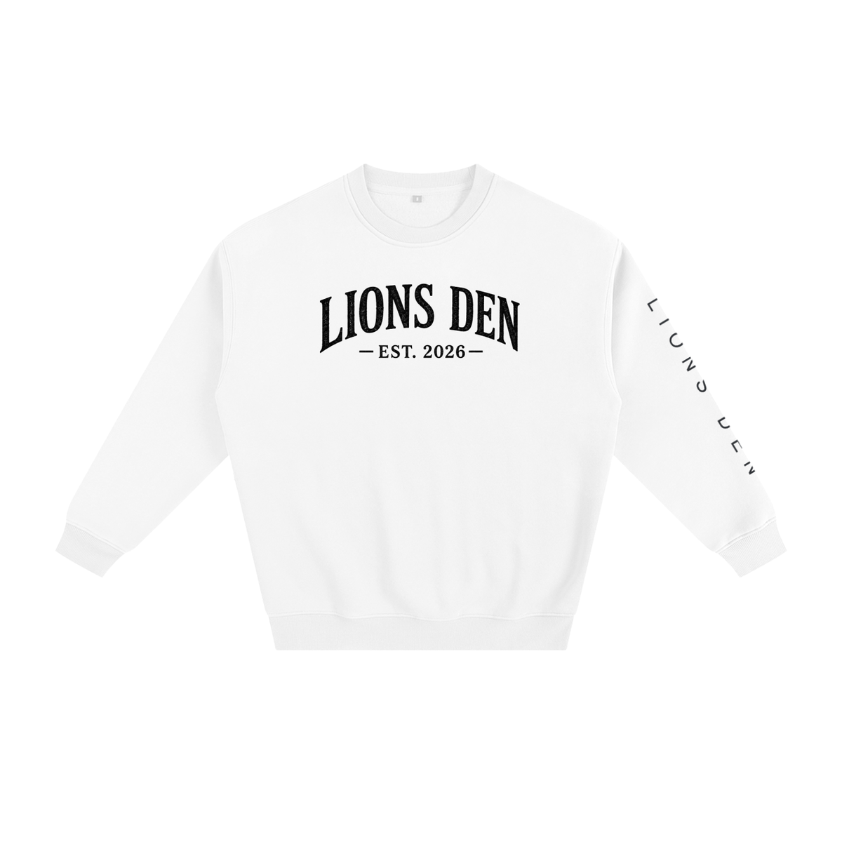 Lions Den EST. 2026 Monogram Fleece Crewneck