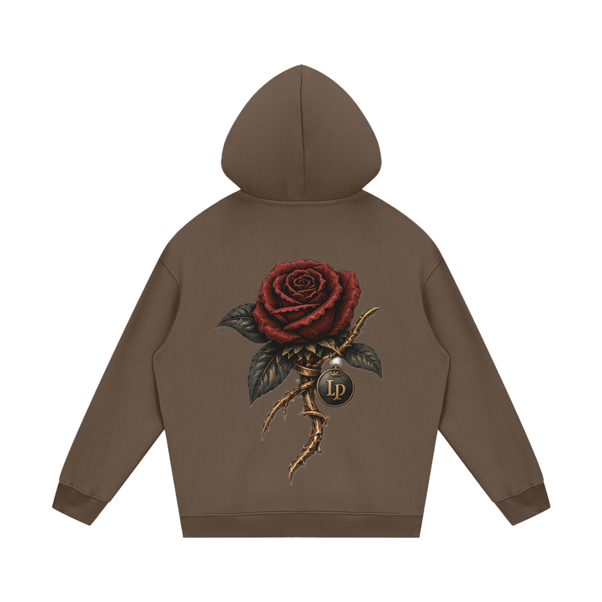 Crowned Rose Medallion Fleece Hoodie