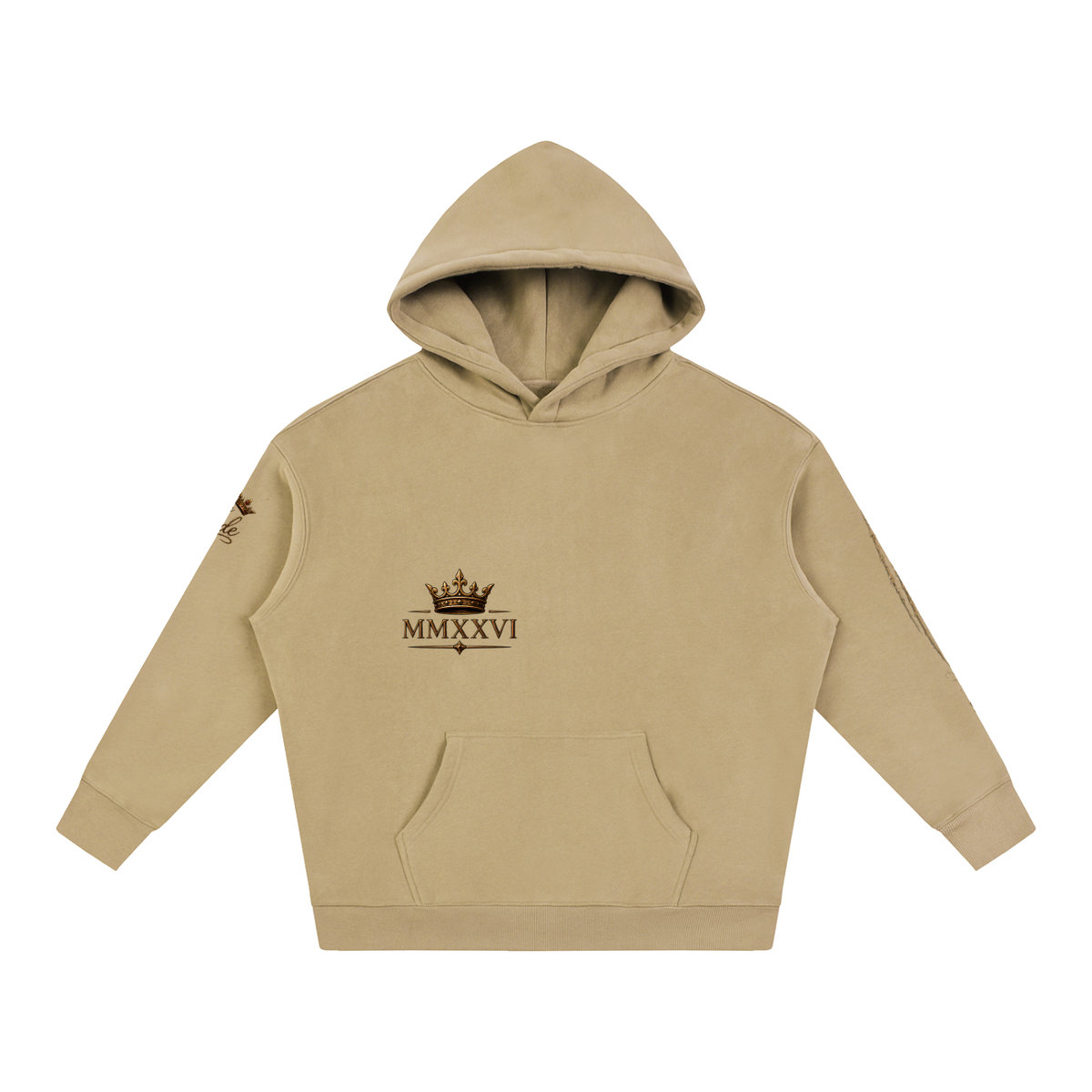 MMXXVI Crown & Rose Oversized Fleece Hoodie