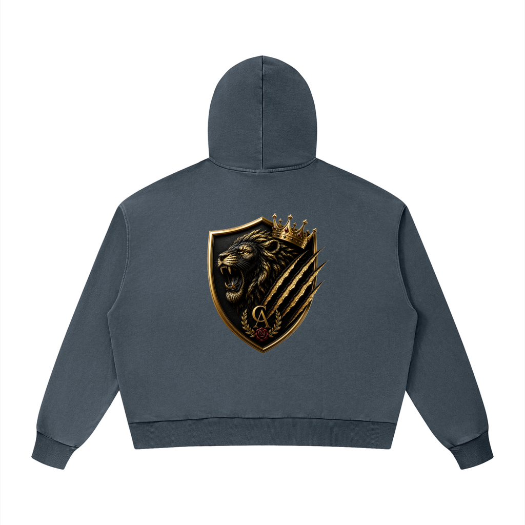 Gold Lions Den Mineral-Wash Boxy Hoodie