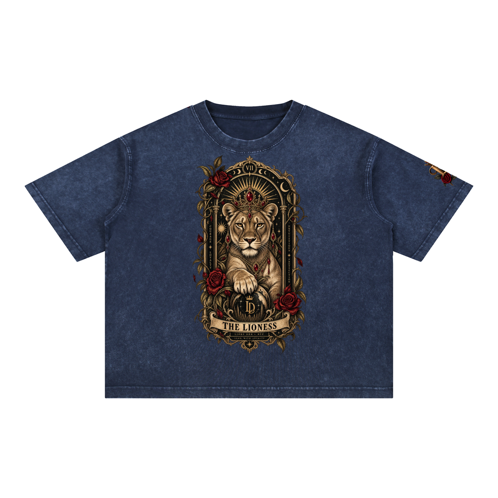 The Pride Lioness Tarot Mineral-Wash Boxy Tee
