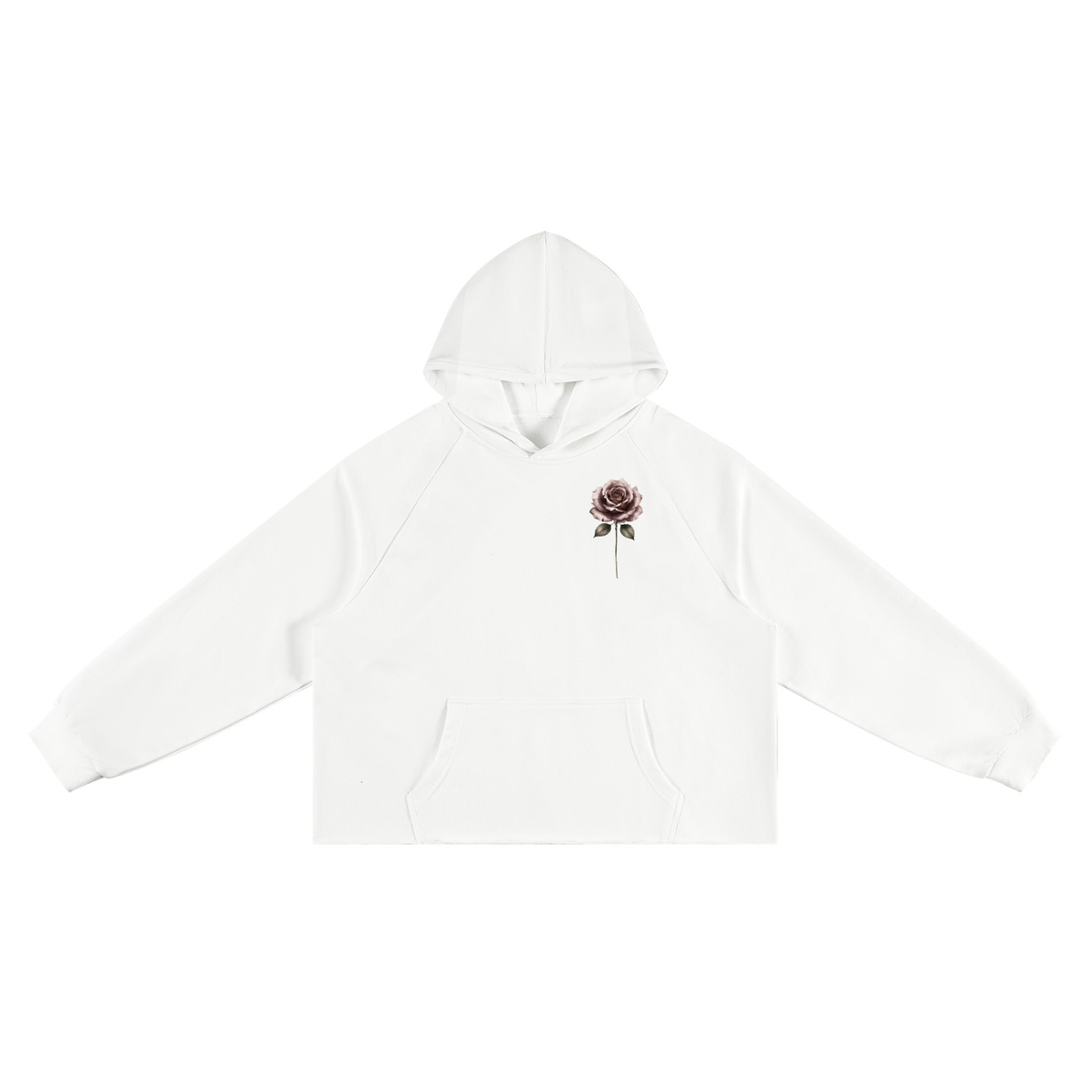 The Pride Rose Vintage-Wash Raw-Edge Hoodie
