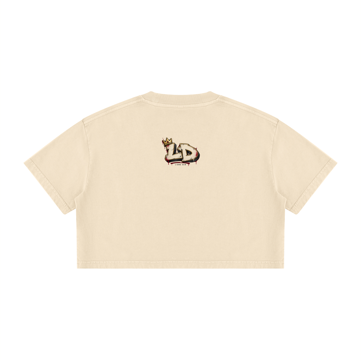 Crowned Not Claimed Women's Mineral-Wash Crop Tee