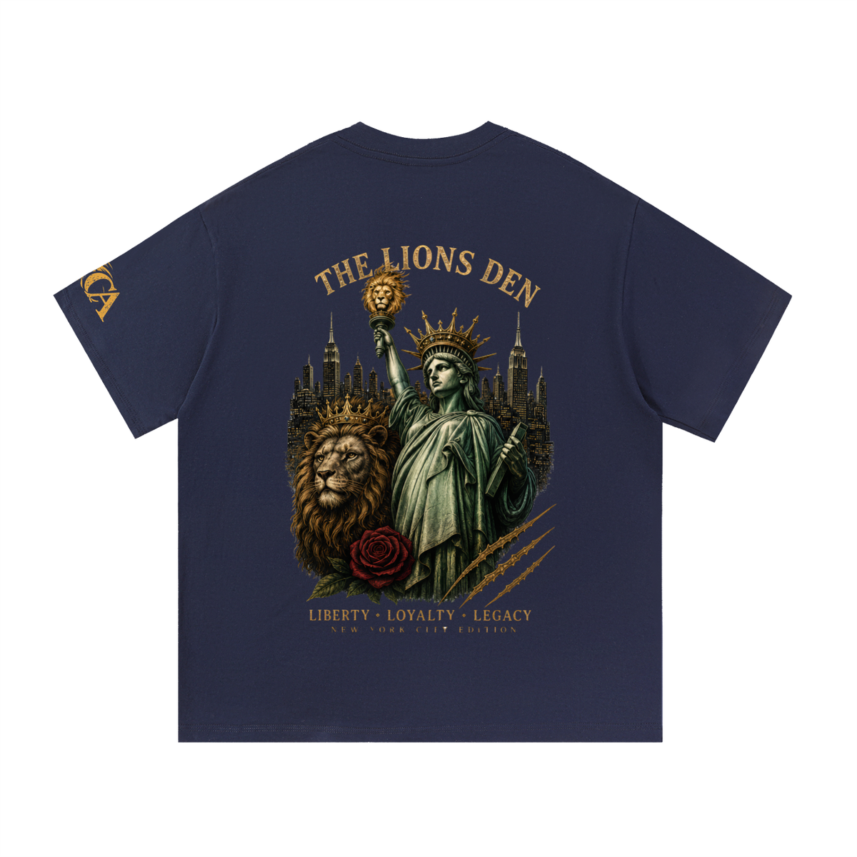 Crowned Lion Crest Essential Cotton Tee