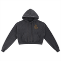 One Den, One Family Snow-Washed Cropped Hoodie