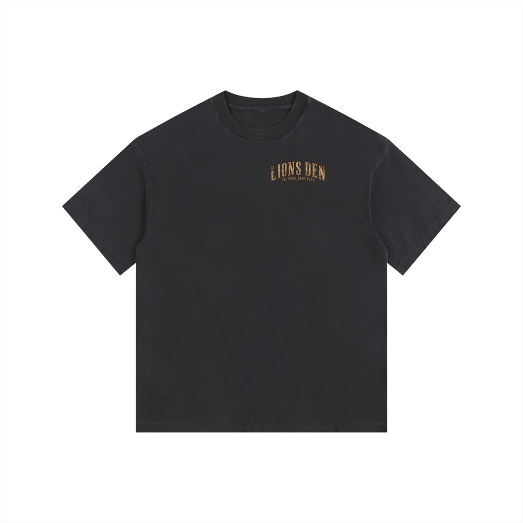 Lions Den Serif Vintage-Wash Oversized Tee