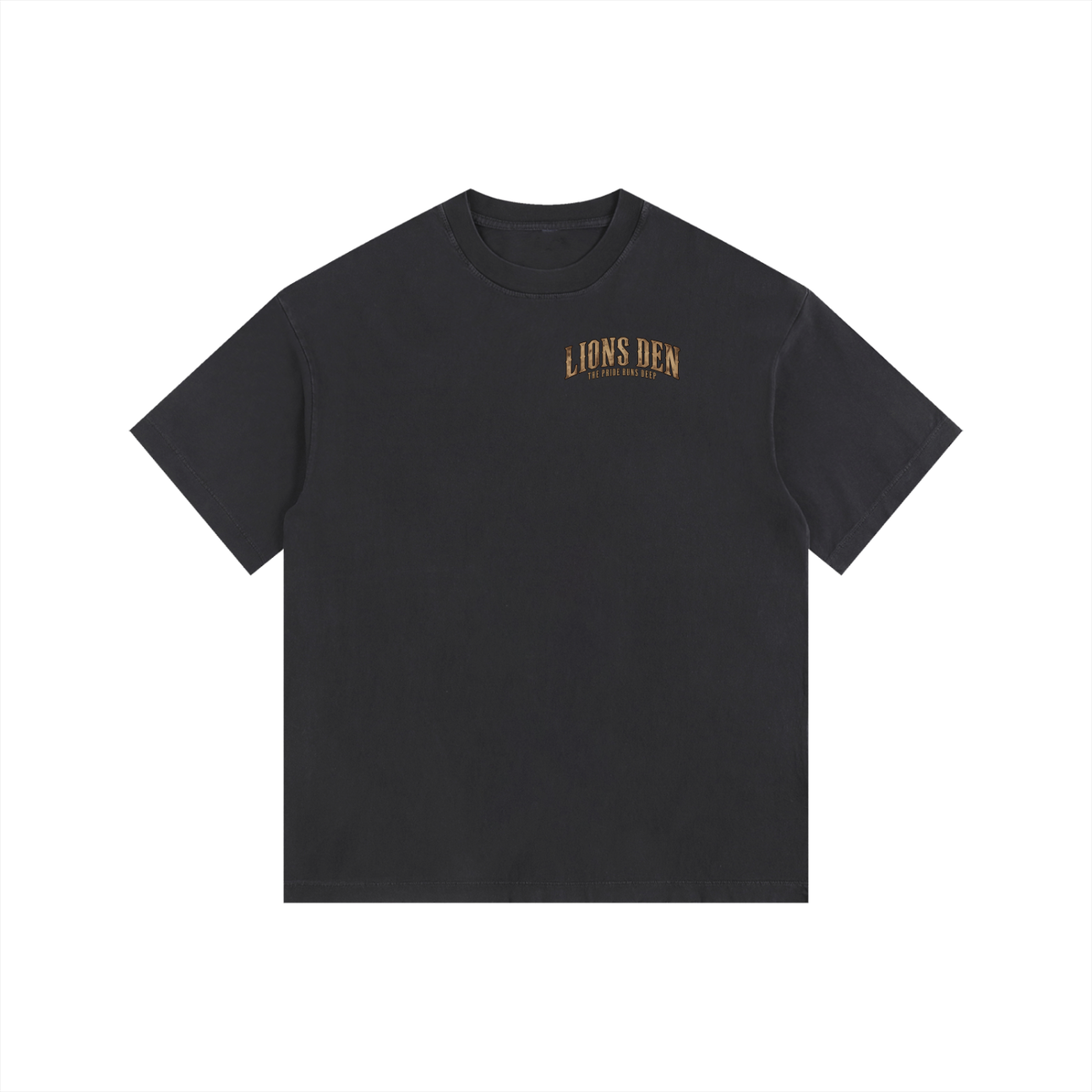 Lions Den Serif Vintage-Wash Oversized Tee