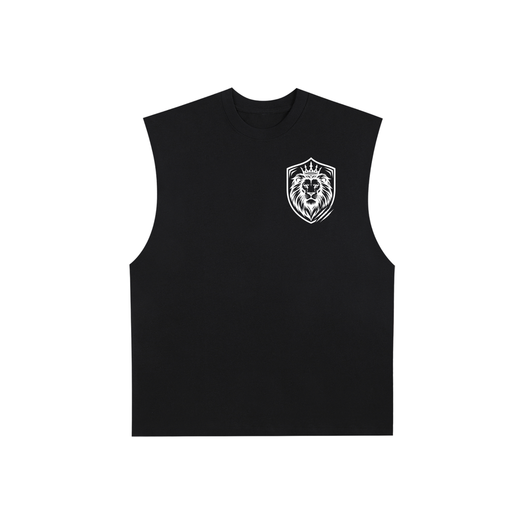 Royal Lion Shield Raw-Edge Cotton Tank