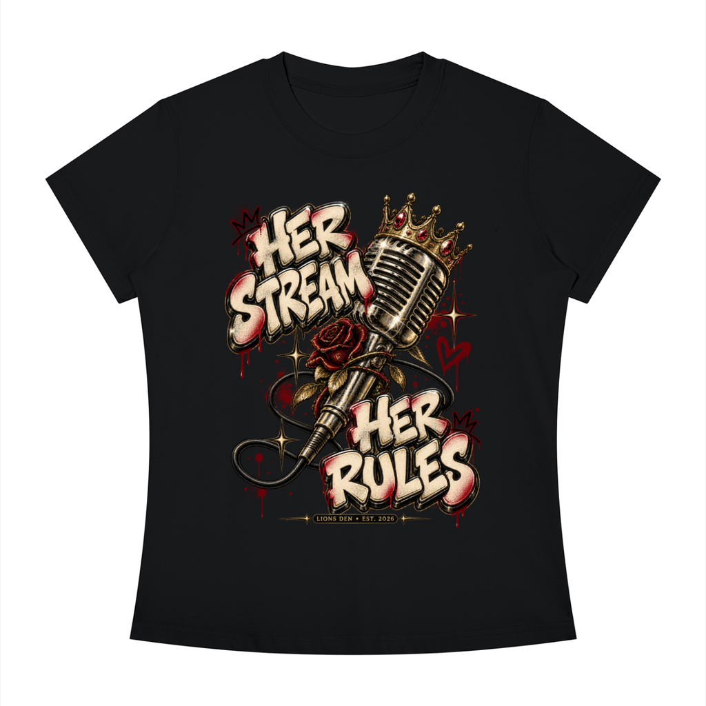 Her Stream Her Rules Women's Slim-Fit Tee