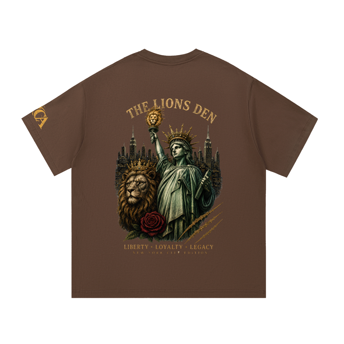 Crowned Lion Crest Essential Cotton Tee