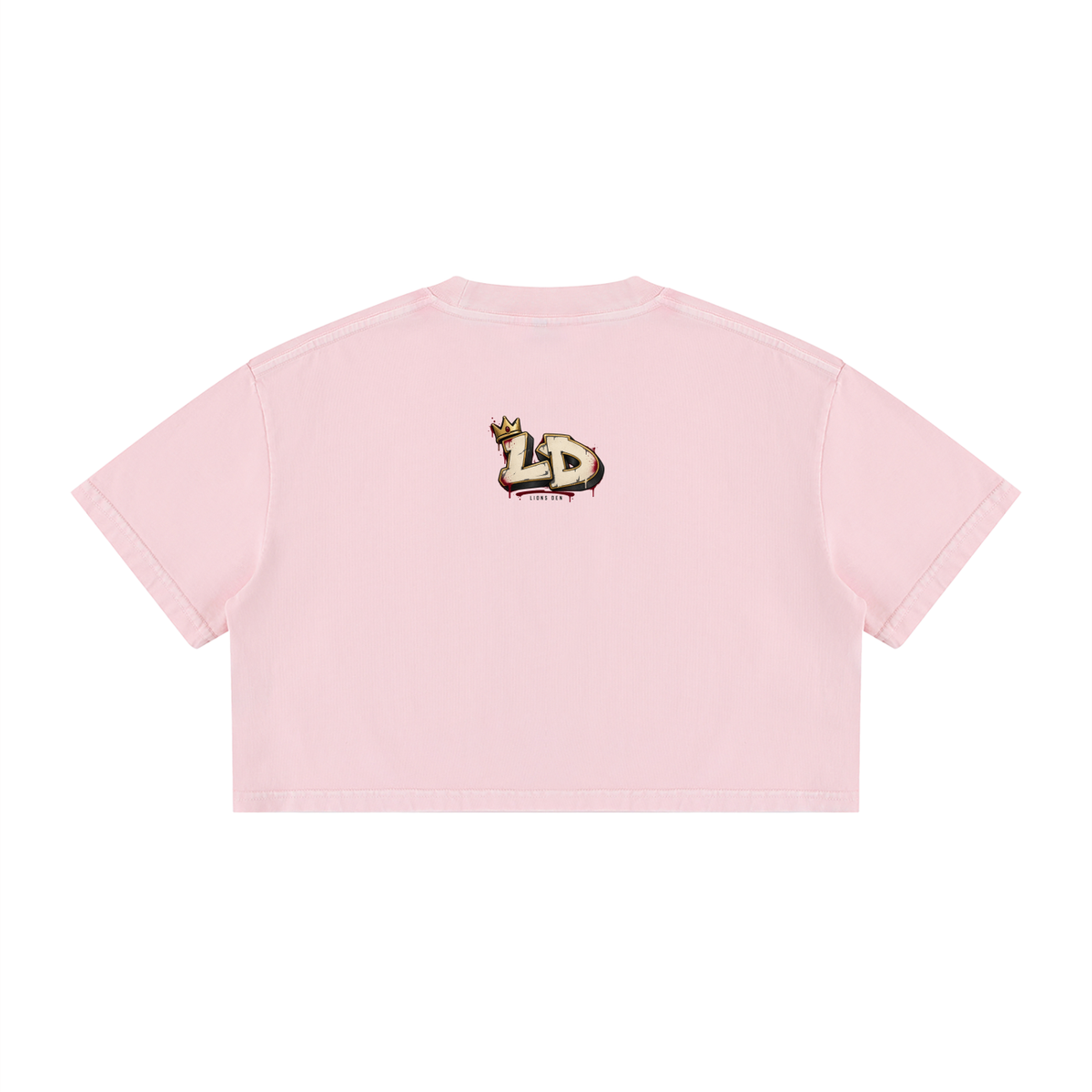Crowned Not Claimed Women's Mineral-Wash Crop Tee