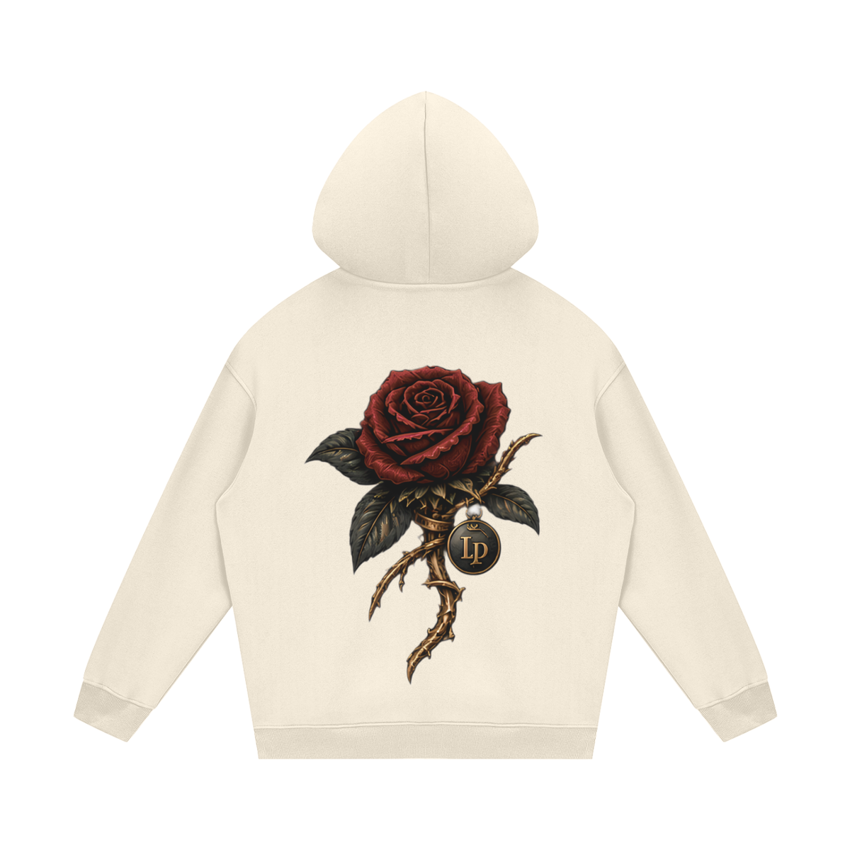 Crowned Rose Medallion Fleece Hoodie