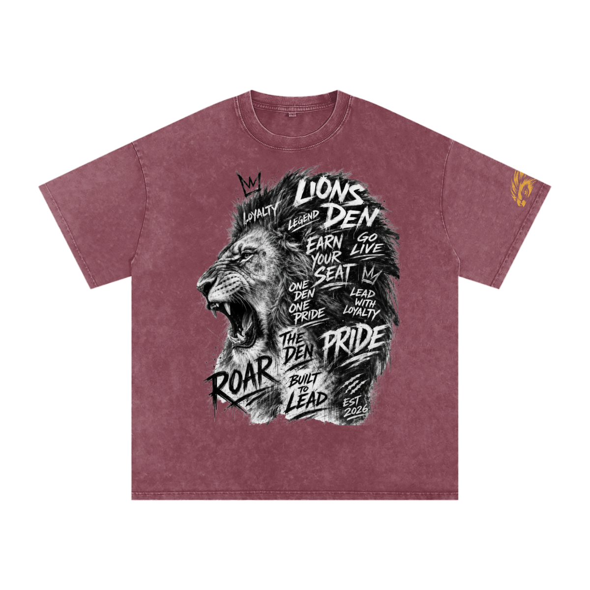 Pride Manifesto Lion Snow-Wash Oversized Tee