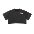 Crowned LD Snow-Wash Raw-Edge Crop Top