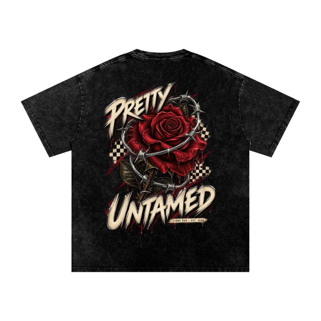 Pretty Untamed Snow-Wash Oversized Tee