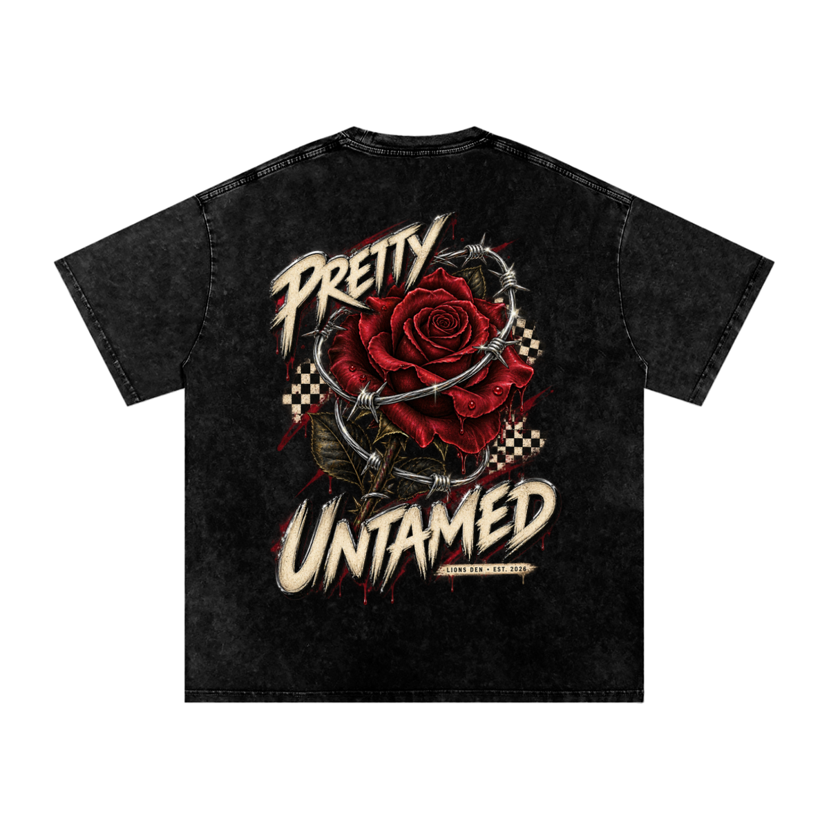 Pretty Untamed Snow-Wash Oversized Tee