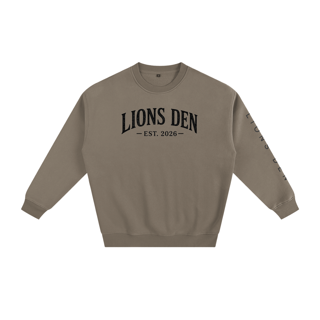 Lions Den EST. 2026 Monogram Fleece Crewneck