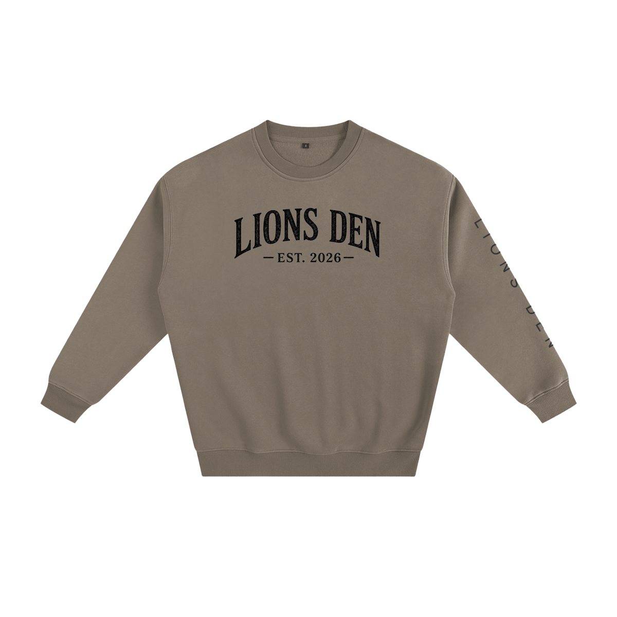 Lions Den EST. 2026 Monogram Fleece Crewneck