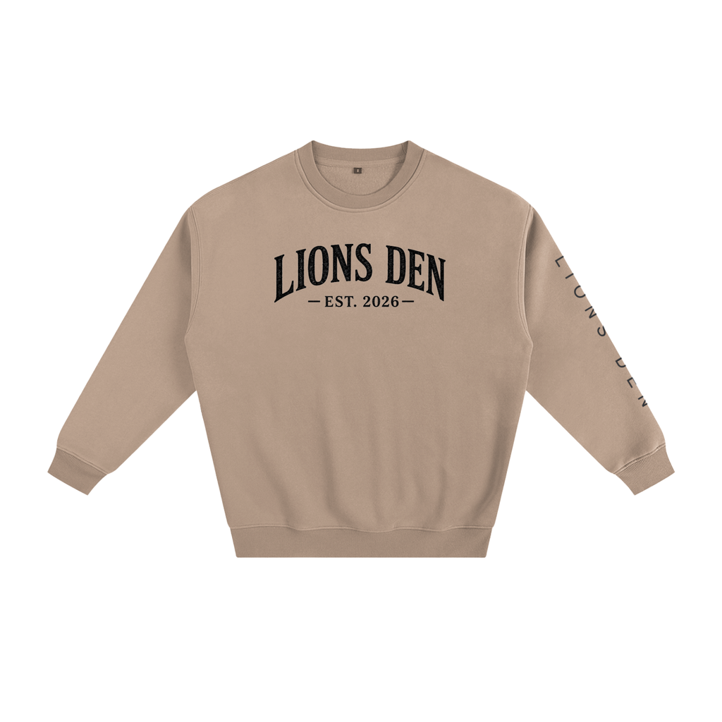 Lions Den EST. 2026 Monogram Fleece Crewneck