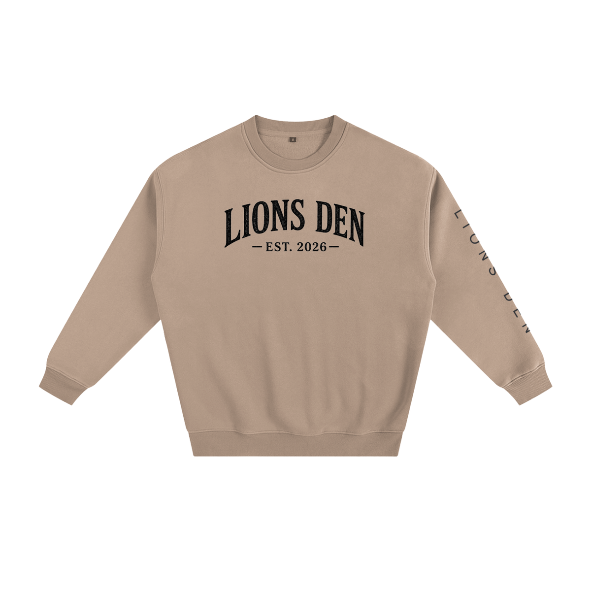 Lions Den EST. 2026 Monogram Fleece Crewneck