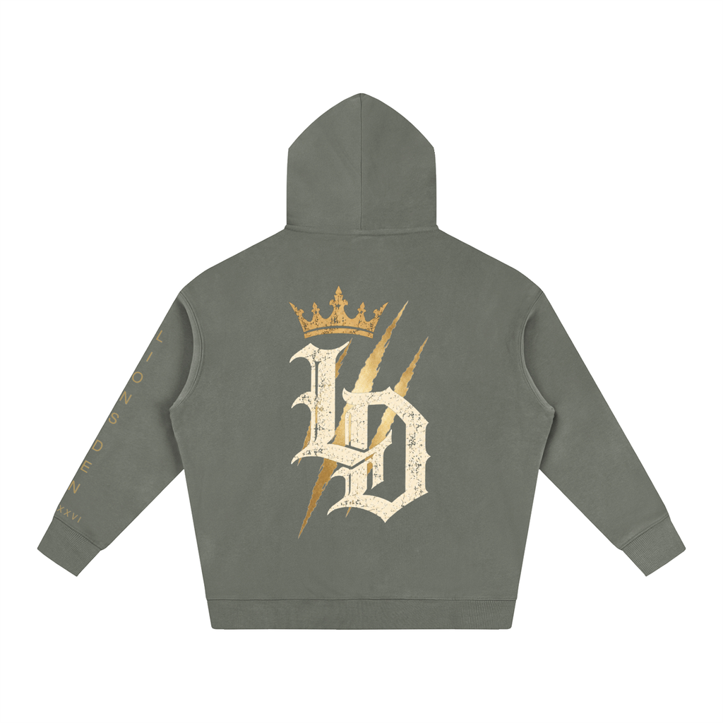 Crowned Gothic LD Oversized Fleece Hoodie