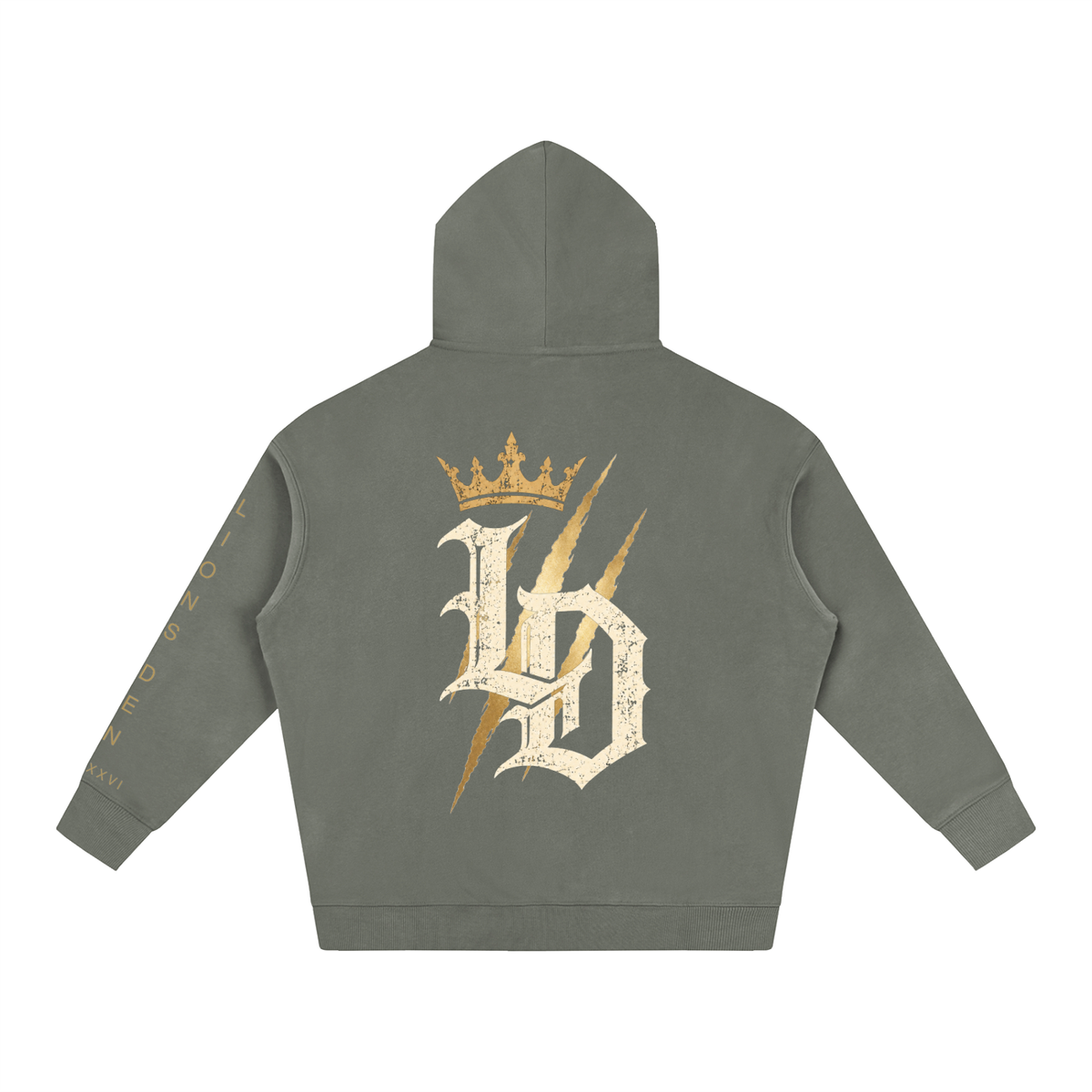 Crowned Gothic LD Oversized Fleece Hoodie