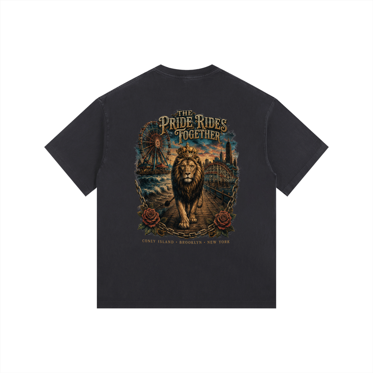 Built for the Pride Vintage-Wash Oversized Tee