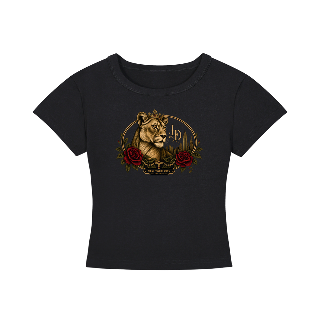 Crowned Lioness NYC Rose Cropped Tee
