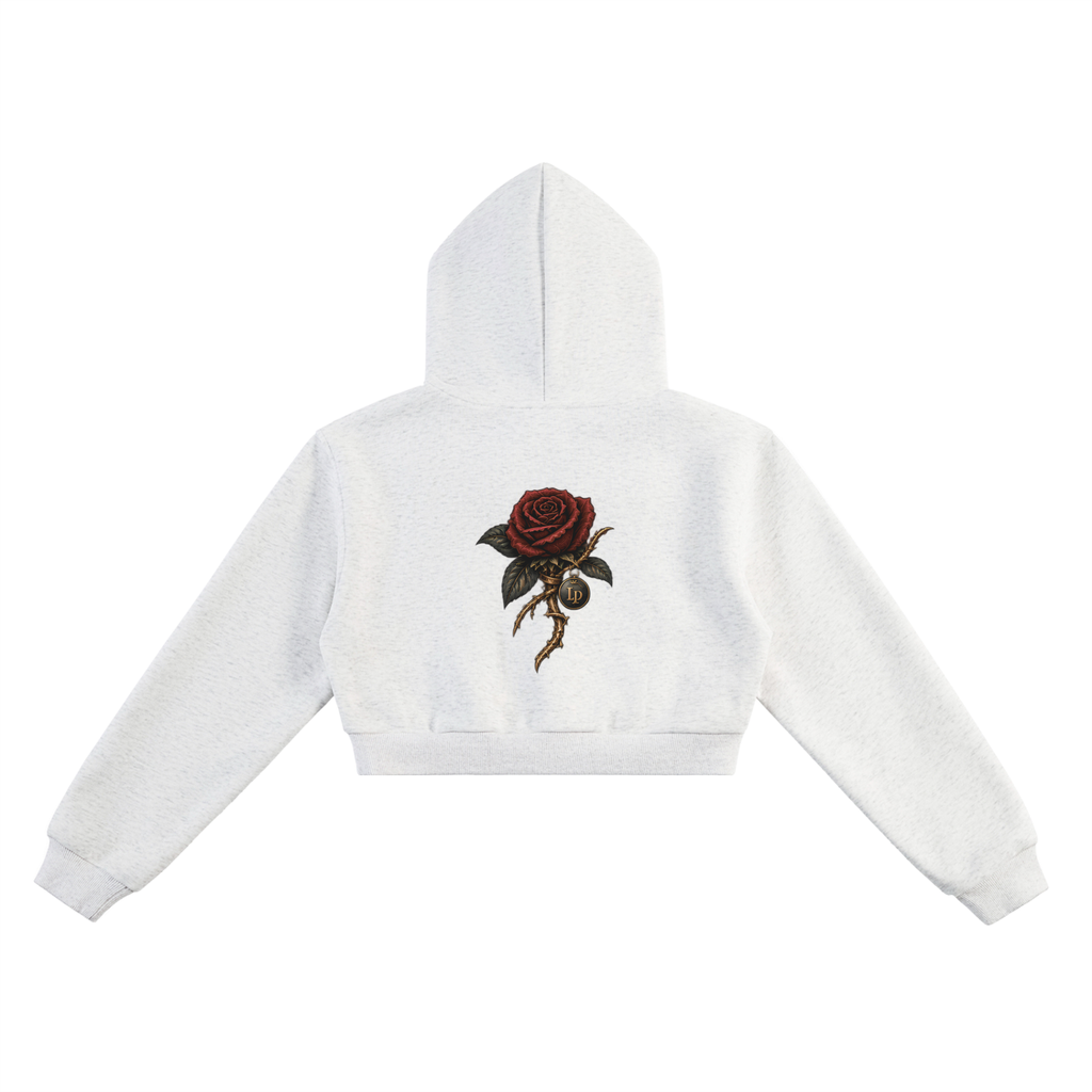 Rose + Claw Essential Cropped Hoodie