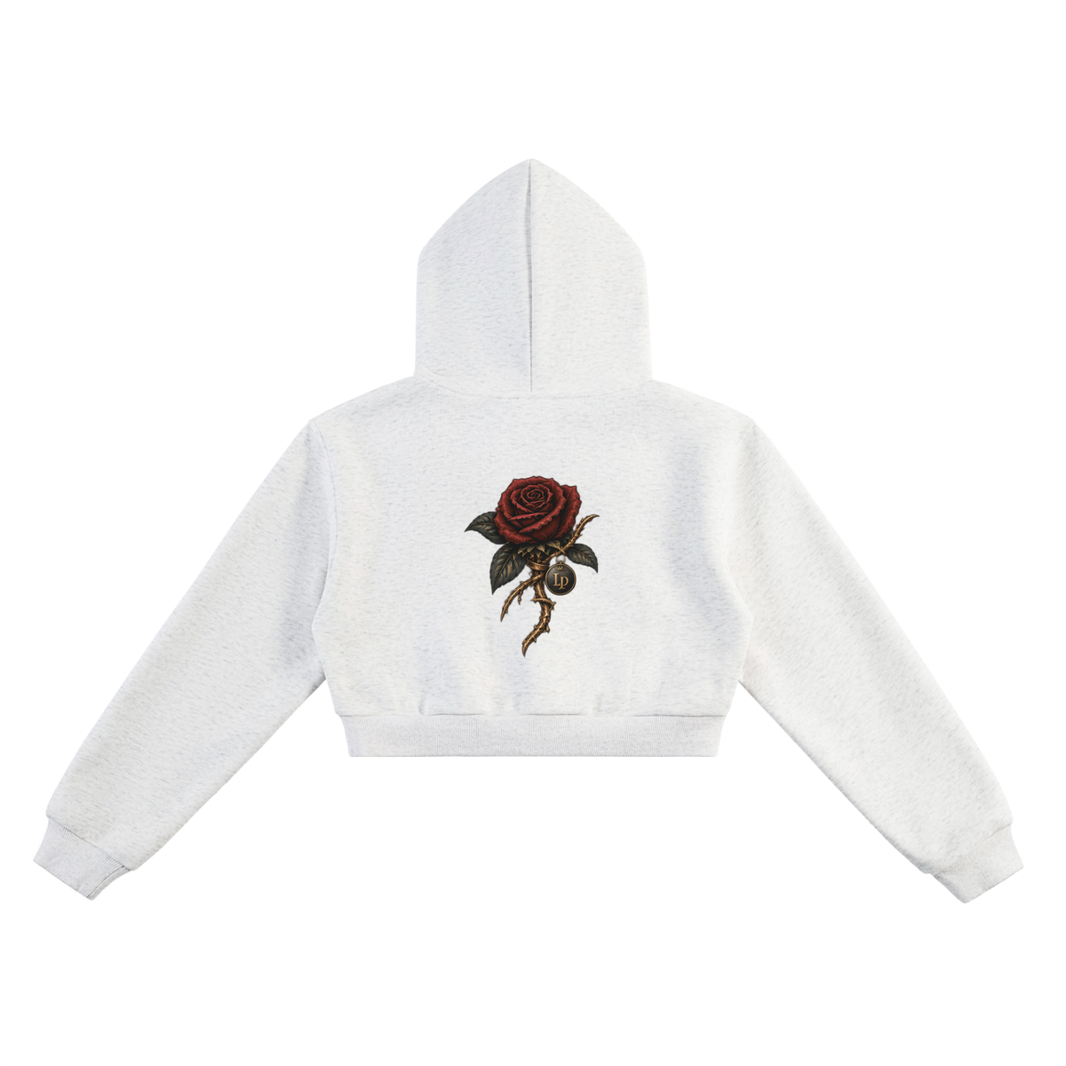 Rose + Claw Essential Cropped Hoodie