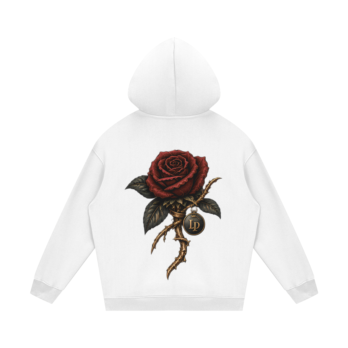 Crowned Rose Medallion Fleece Hoodie