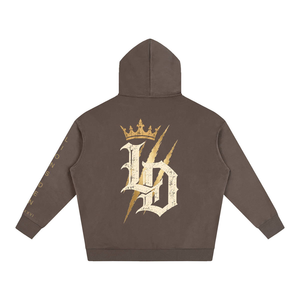 Crowned Gothic LD Oversized Fleece Hoodie