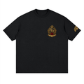 Sunburst Lion Crest Streetwear Drop-Shoulder Tee