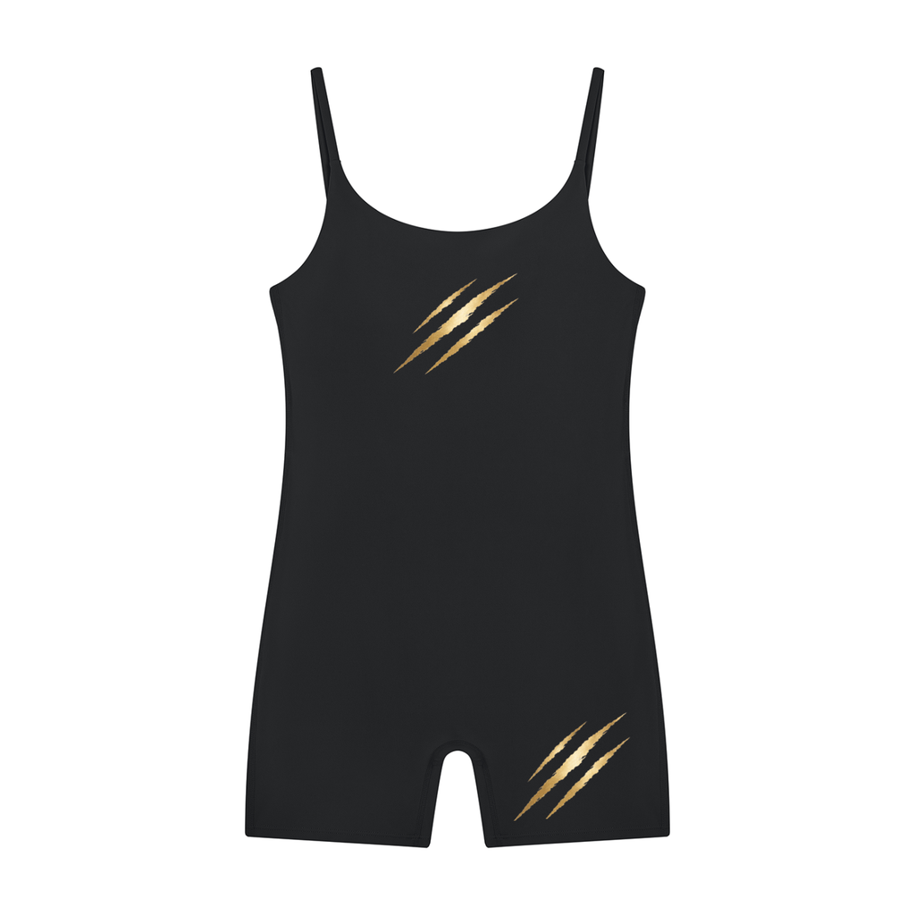 Fierce by Nature Claw-Mark U-Neck Yoga Romper