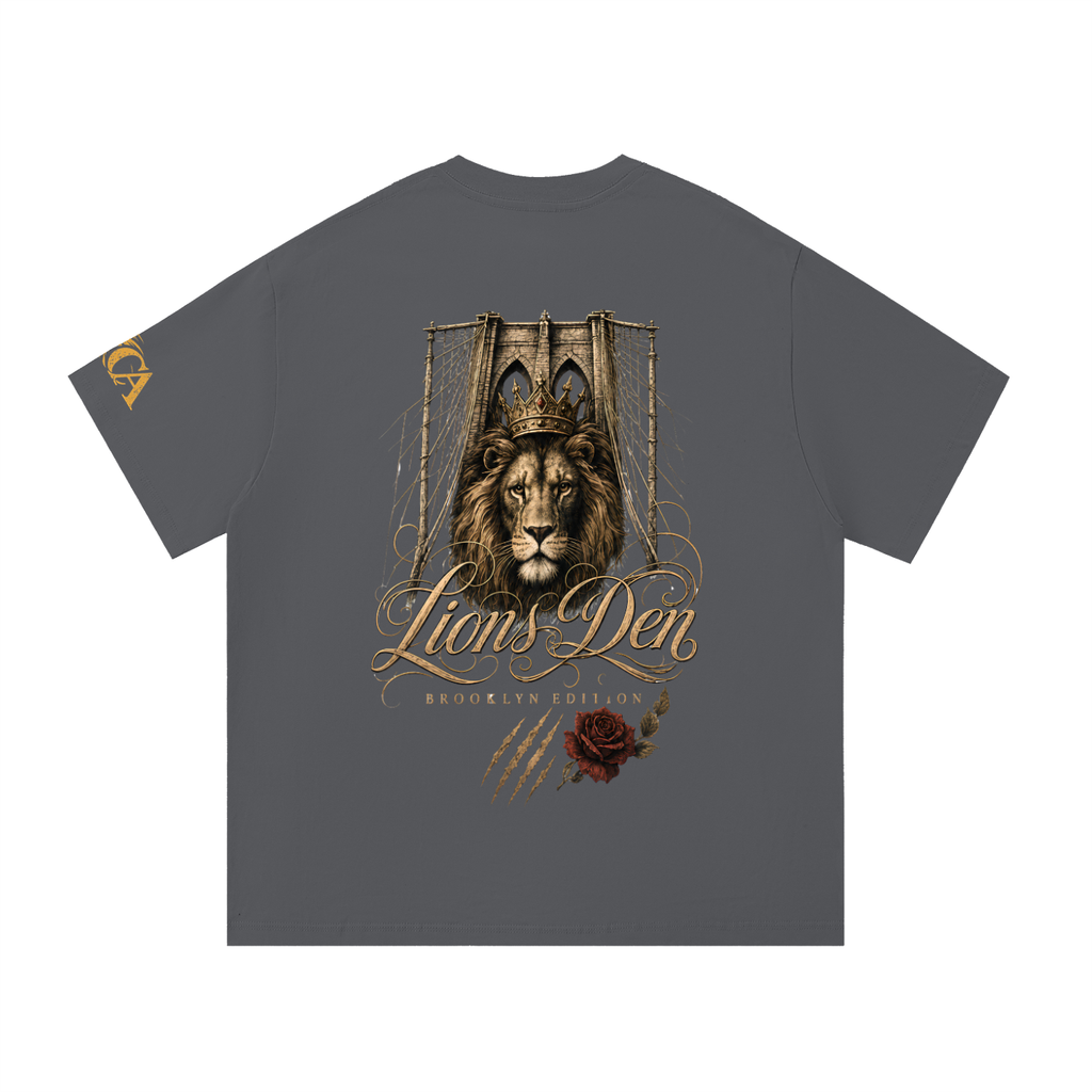 Caged Lion and Rose Essential Cotton Tee