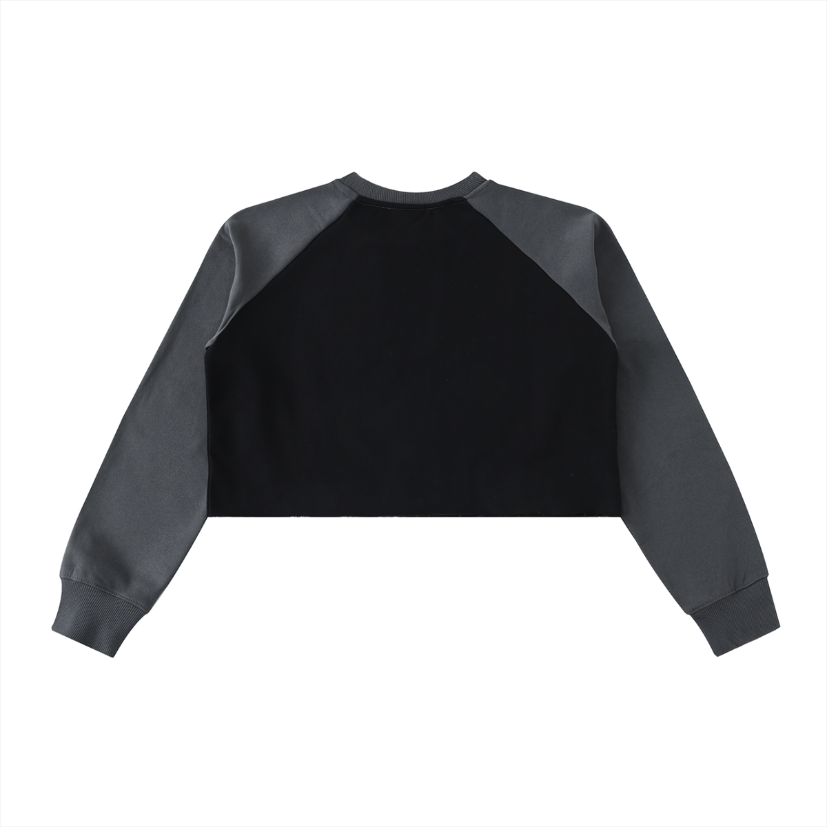 Royal Shield Color-Block Cropped Sweatshirt