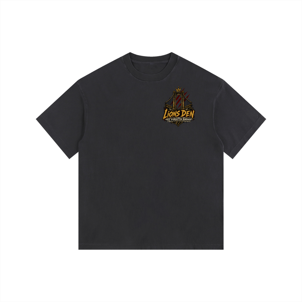 Move in Silence Lion Vintage-Wash Oversized Tee