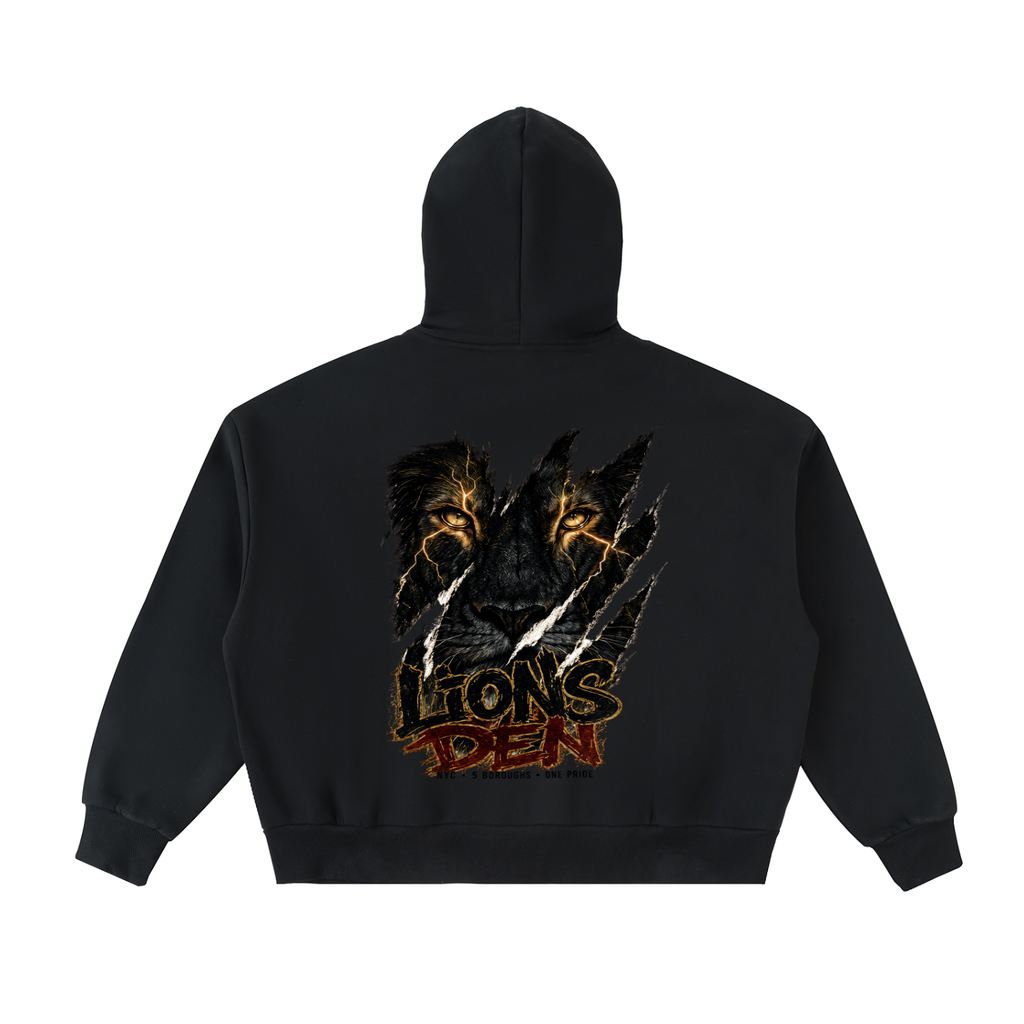 Lions Den Graffiti Lion Boxy Full-Zip Hoodie