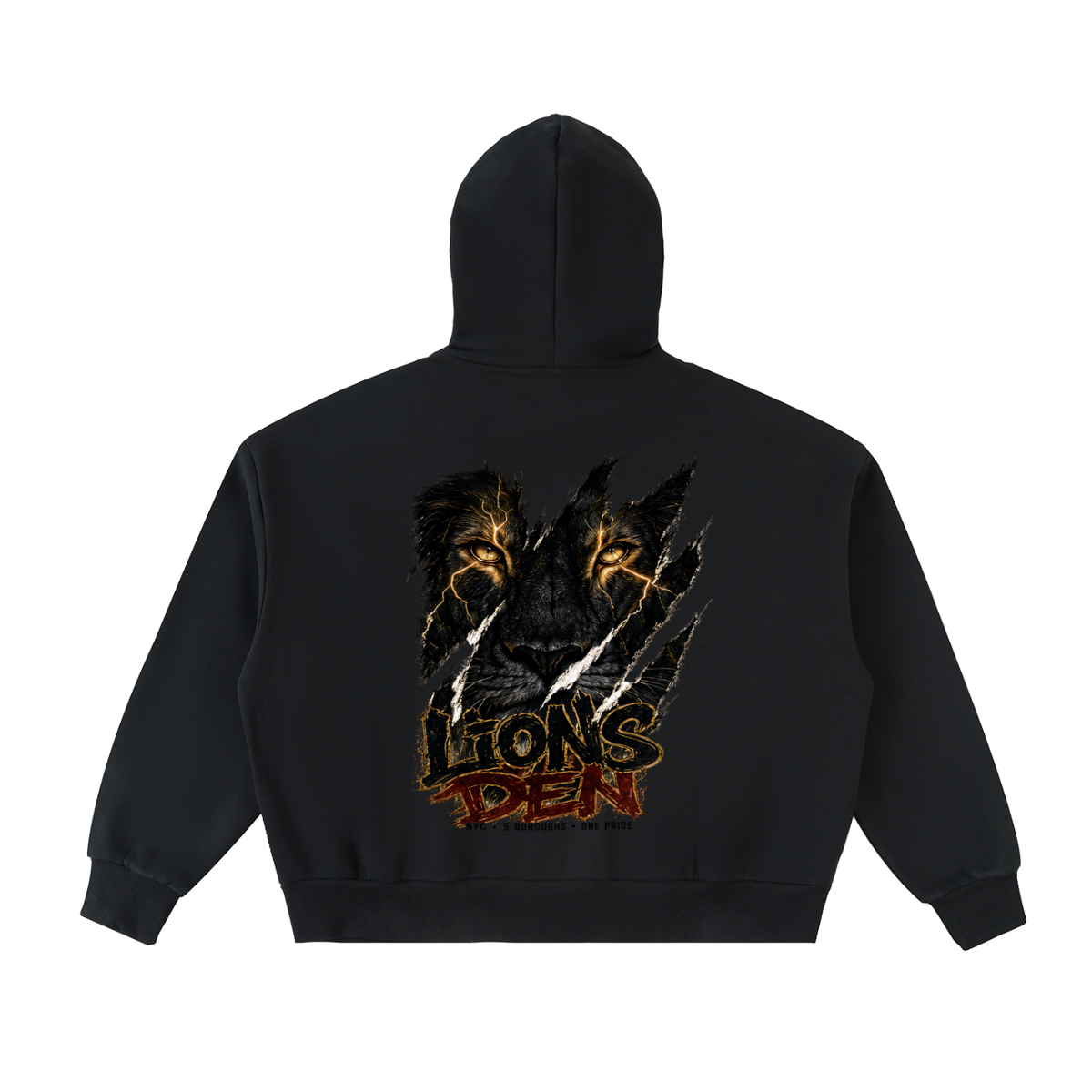 Lions Den Graffiti Lion Boxy Full-Zip Hoodie